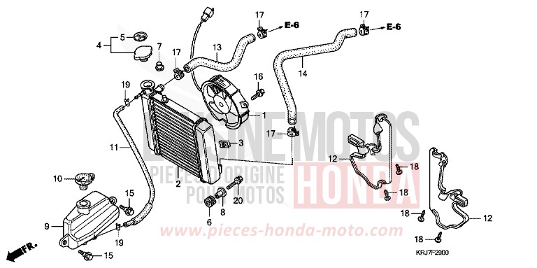 RADIATEUR de S-wing ABS PEARL NIGHTSTAR BLACK (NHA84) 2011